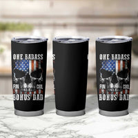 Father's Day Tumbler Cup One Badass Bonus Dad Skull - Wonder Print Shop
