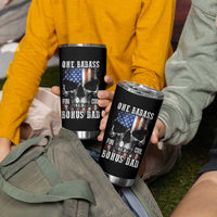 Father's Day Tumbler Cup One Badass Bonus Dad Skull - Wonder Print Shop