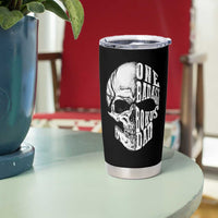 Father's Day Tumbler Cup One Badass Bonus Dad Skull - Wonder Print Shop