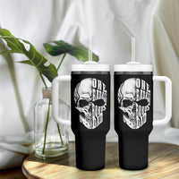 Father's Day Tumbler With Handle One Badass Bonus Dad Skull - Wonder Print Shop