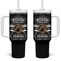 Weekend Forecast Horse Racing With A Chance Of Drinking Tumbler With Handle - Wonder Print Shop