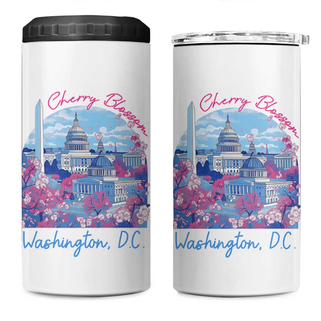 Washington DC Lover Cherry Blossom 4 in 1 Can Cooler Tumbler - Wonder Print Shop