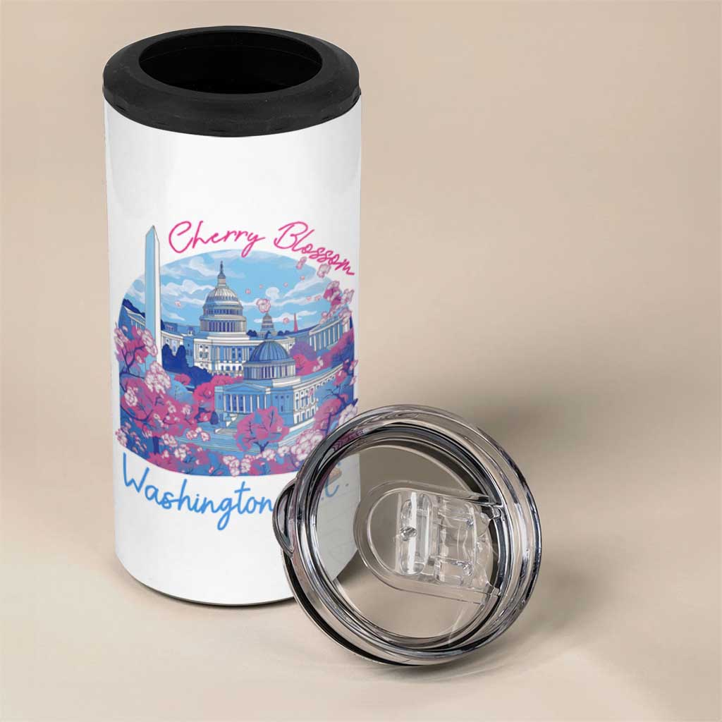Washington DC Lover Cherry Blossom 4 in 1 Can Cooler Tumbler - Wonder Print Shop