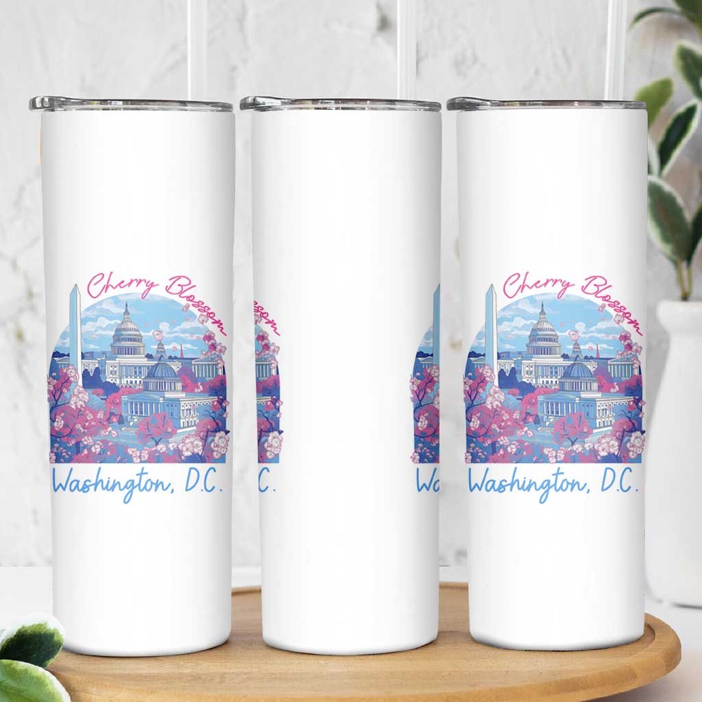 Washington DC Lover Cherry Blossom Skinny Tumbler - Wonder Print Shop