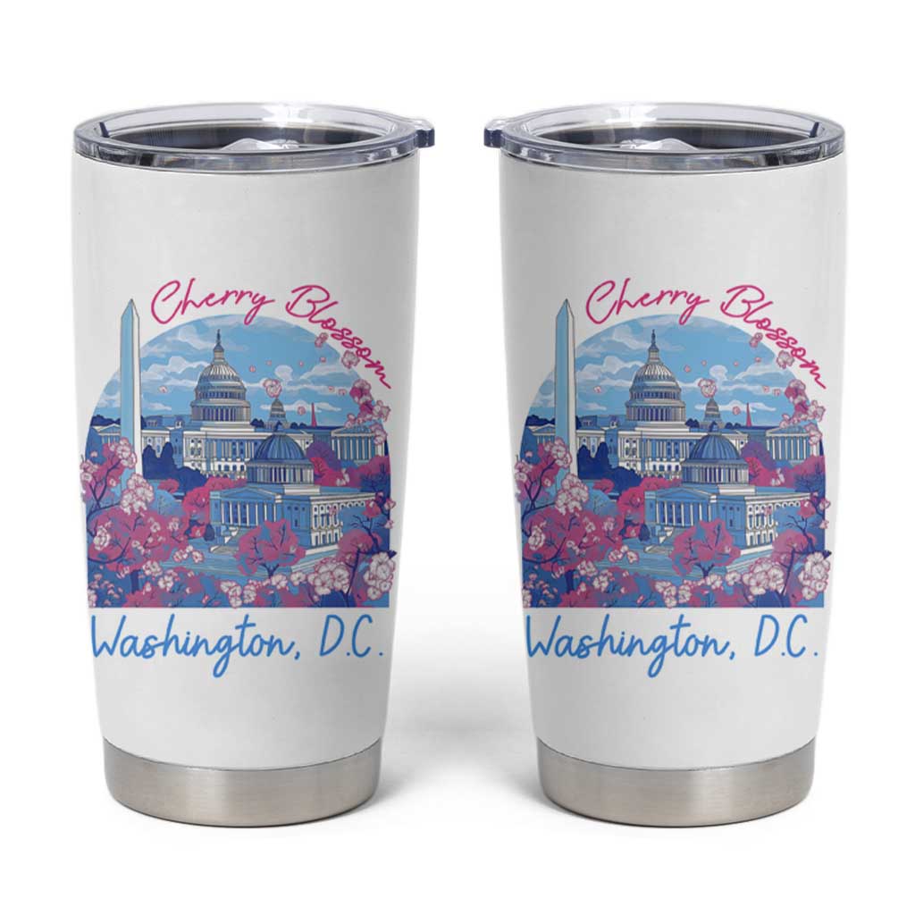 Washington DC Lover Cherry Blossom Tumbler Cup - Wonder Print Shop