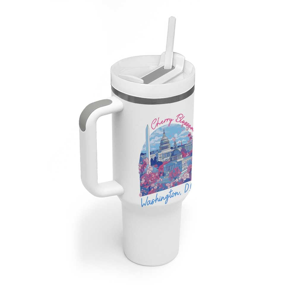 Washington DC Lover Cherry Blossom Tumbler With Handle - Wonder Print Shop