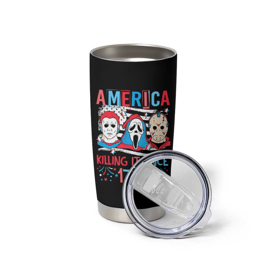 Funny 4th Of July Tumbler Cup America Killing IT Since 1776 Horror - Wonder Print Shop