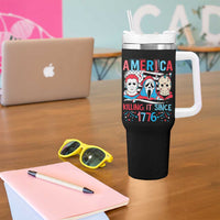 Funny 4th Of July Tumbler With Handle America Killing IT Since 1776 Horror - Wonder Print Shop