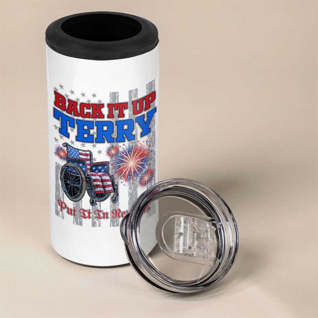 Funny 4th Of July 4 in 1 Can Cooler Tumbler Back Up Terry Put It In Reverse - Wonder Print Shop