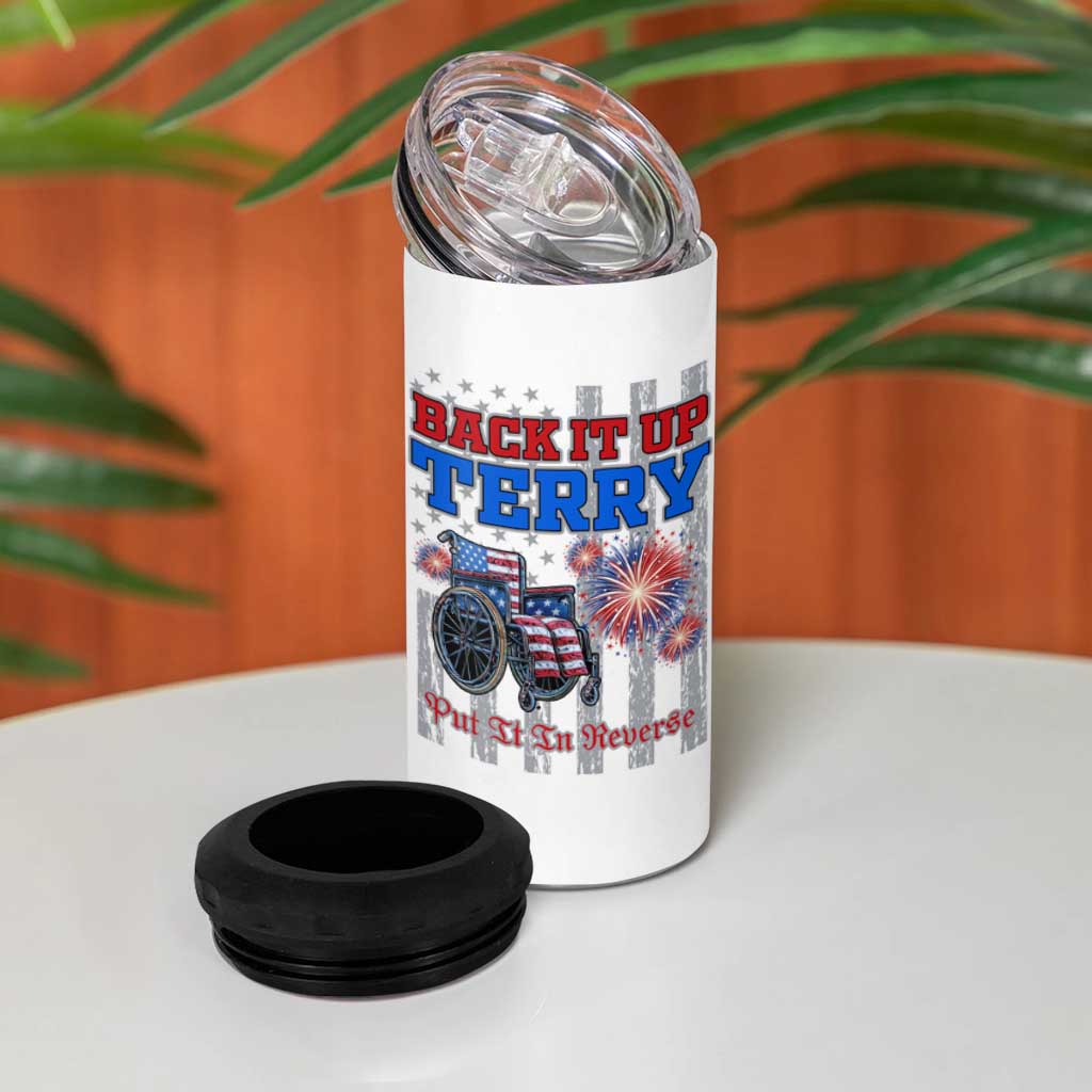 Funny 4th Of July 4 in 1 Can Cooler Tumbler Back Up Terry Put It In Reverse - Wonder Print Shop