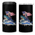Funny 4th Of July 4 in 1 Can Cooler Tumbler George Washington Riding Shark Patriotic Independence Day - Wonder Print Shop
