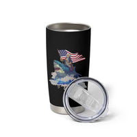 Funny 4th Of July Tumbler Cup George Washington Riding Shark Patriotic Independence Day - Wonder Print Shop