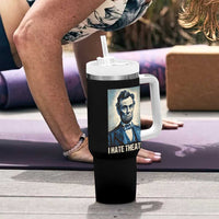 I Hate Theater Abraham Lincoln Tumbler With Handle - Wonder Print Shop
