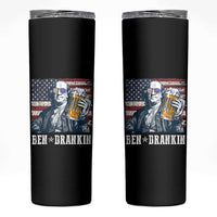 Funny 4th Of July Drinking Skinny Tumbler Ben Drankin Benjamin Franklin Patriotic Party - Wonder Print Shop