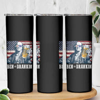 Funny 4th Of July Drinking Skinny Tumbler Ben Drankin Benjamin Franklin Patriotic Party - Wonder Print Shop