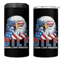 Funny 4th Of July 4 in 1 Can Cooler Tumbler Damn I Love Freedom - Wonder Print Shop