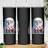 Funny 4th Of July Skinny Tumbler Damn I Love Freedom - Wonder Print Shop