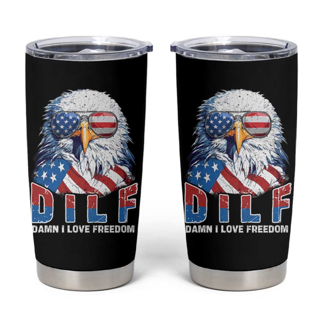 Funny 4th Of July Tumbler Cup Damn I Love Freedom - Wonder Print Shop