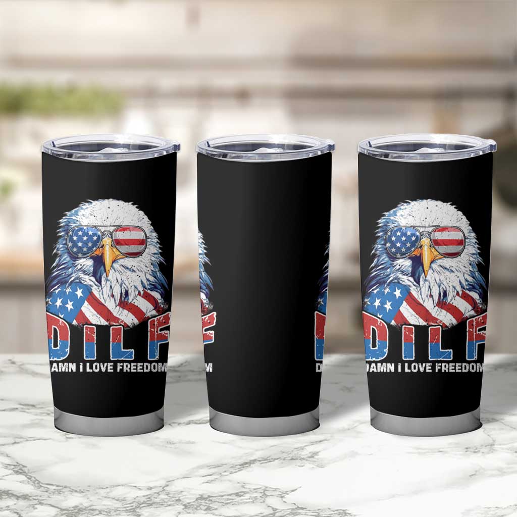 Funny 4th Of July Tumbler Cup Damn I Love Freedom - Wonder Print Shop