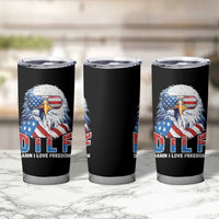 Funny 4th Of July Tumbler Cup Damn I Love Freedom - Wonder Print Shop