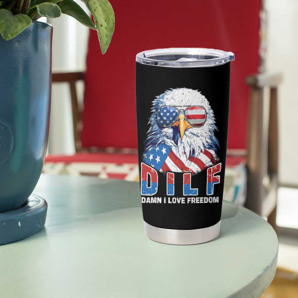 Funny 4th Of July Tumbler Cup Damn I Love Freedom - Wonder Print Shop