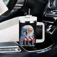 Funny 4th Of July Tumbler With Handle Damn I Love Freedom - Wonder Print Shop