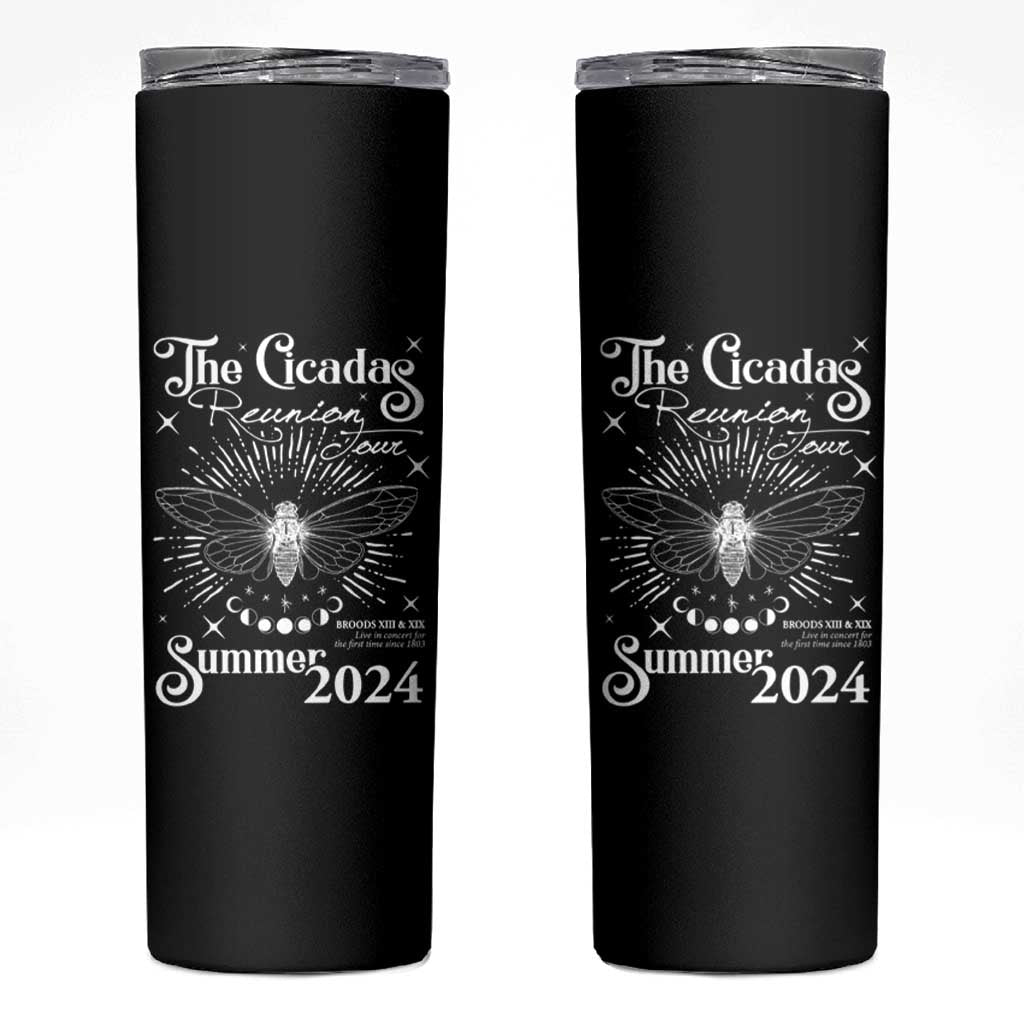 The Cicada Reunion U.S Tour 2024 Skinny Tumbler Broods XIII & XIX Cicadas Concert Fest - Wonder Print Shop