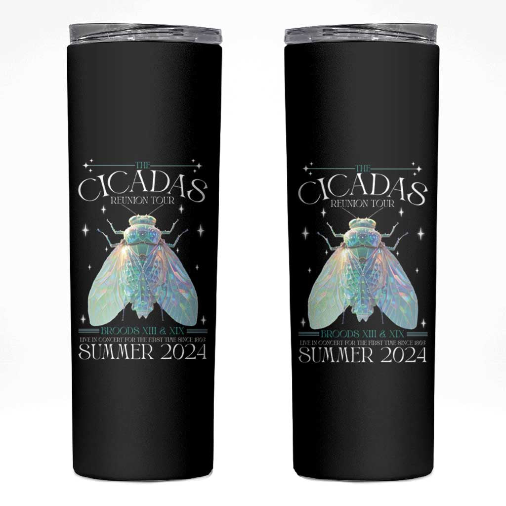 The Cicada Reunion U.S Tour 2024 Skinny Tumbler Broods XIII & XIX Cicadas Concert Fest - Wonder Print Shop