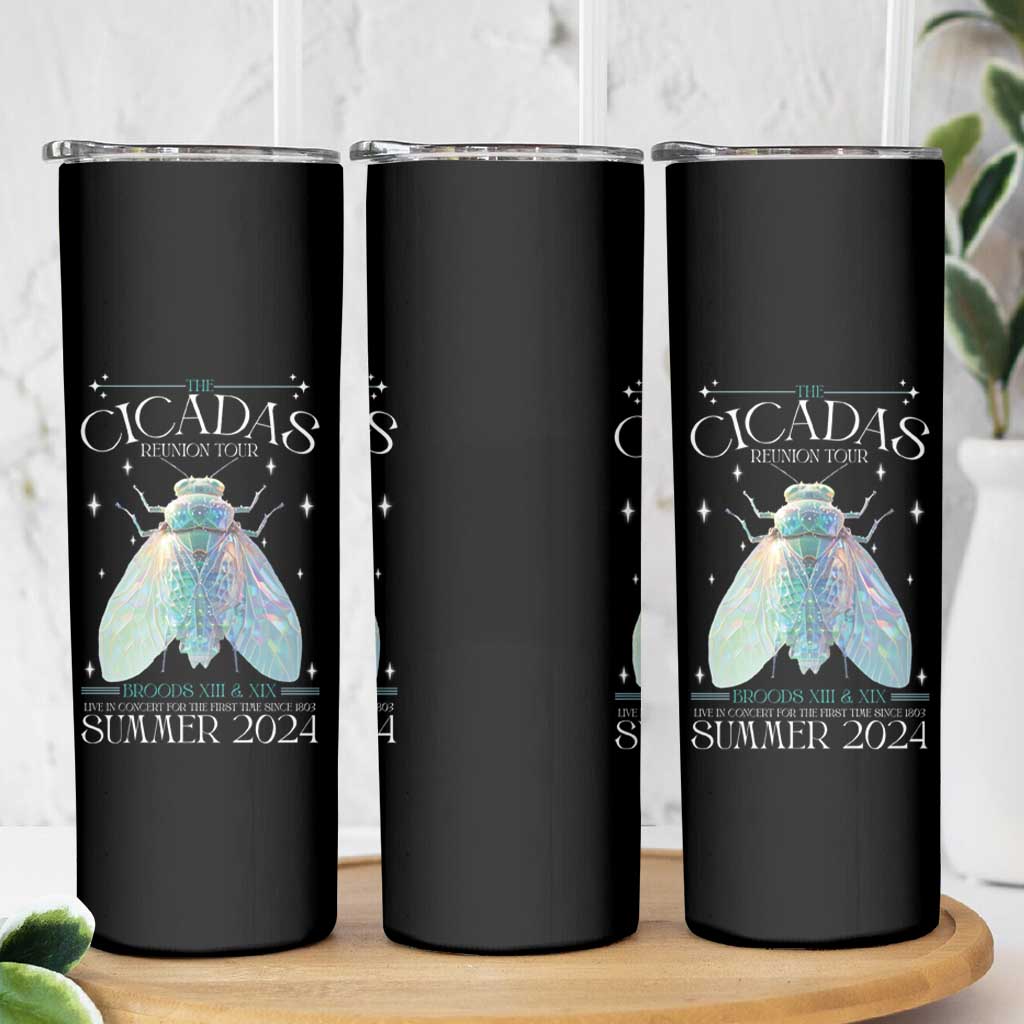 The Cicada Reunion U.S Tour 2024 Skinny Tumbler Broods XIII & XIX Cicadas Concert Fest - Wonder Print Shop