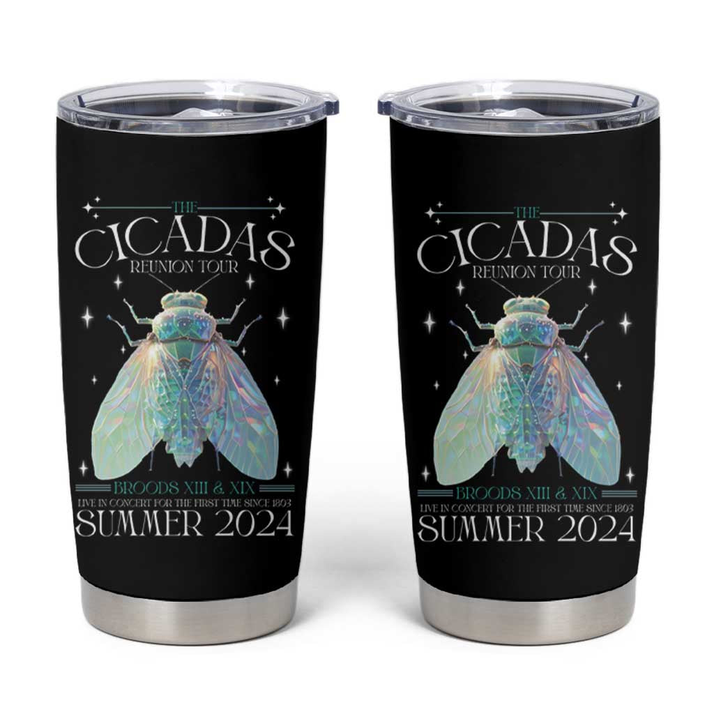 The Cicada Reunion U.S Tour 2024 Tumbler Cup Broods XIII & XIX Cicadas Concert Fest - Wonder Print Shop