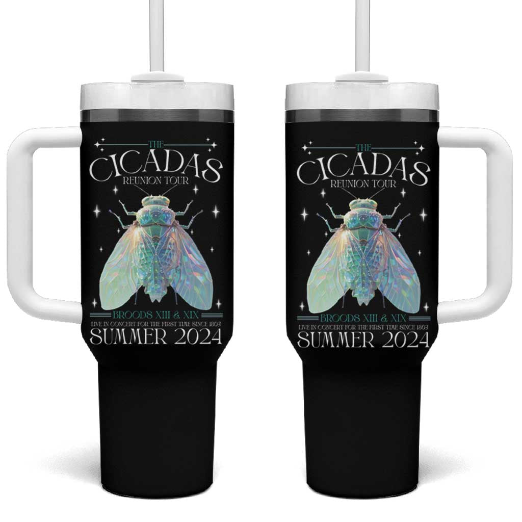 The Cicada Reunion U.S Tour 2024 Tumbler With Handle Broods XIII & XIX Cicadas Concert Fest - Wonder Print Shop