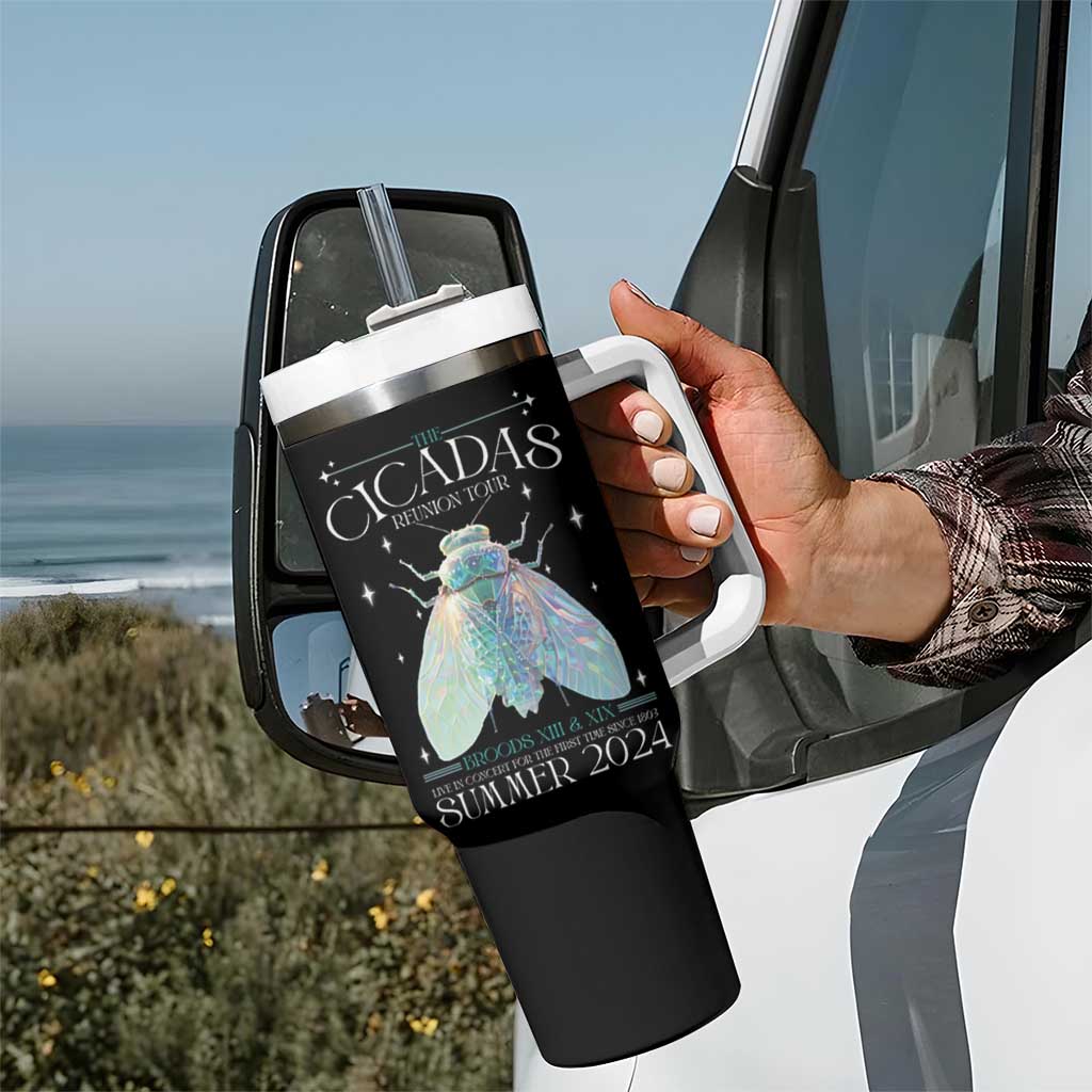 The Cicada Reunion U.S Tour 2024 Tumbler With Handle Broods XIII & XIX Cicadas Concert Fest - Wonder Print Shop