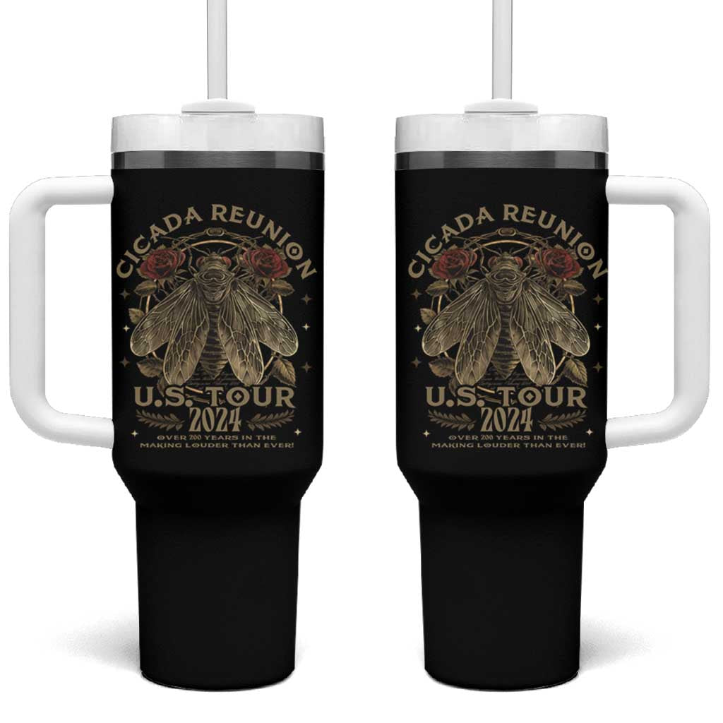 The Cicada Reunion U.S Tour 2024 Tumbler With Handle Broods XIII & XIX Vintage Cicadas Concert Fest - Wonder Print Shop