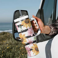 Christian Tumbler With Handle Be Still And Know Sunflower Aesthetic - Wonder Print Shop