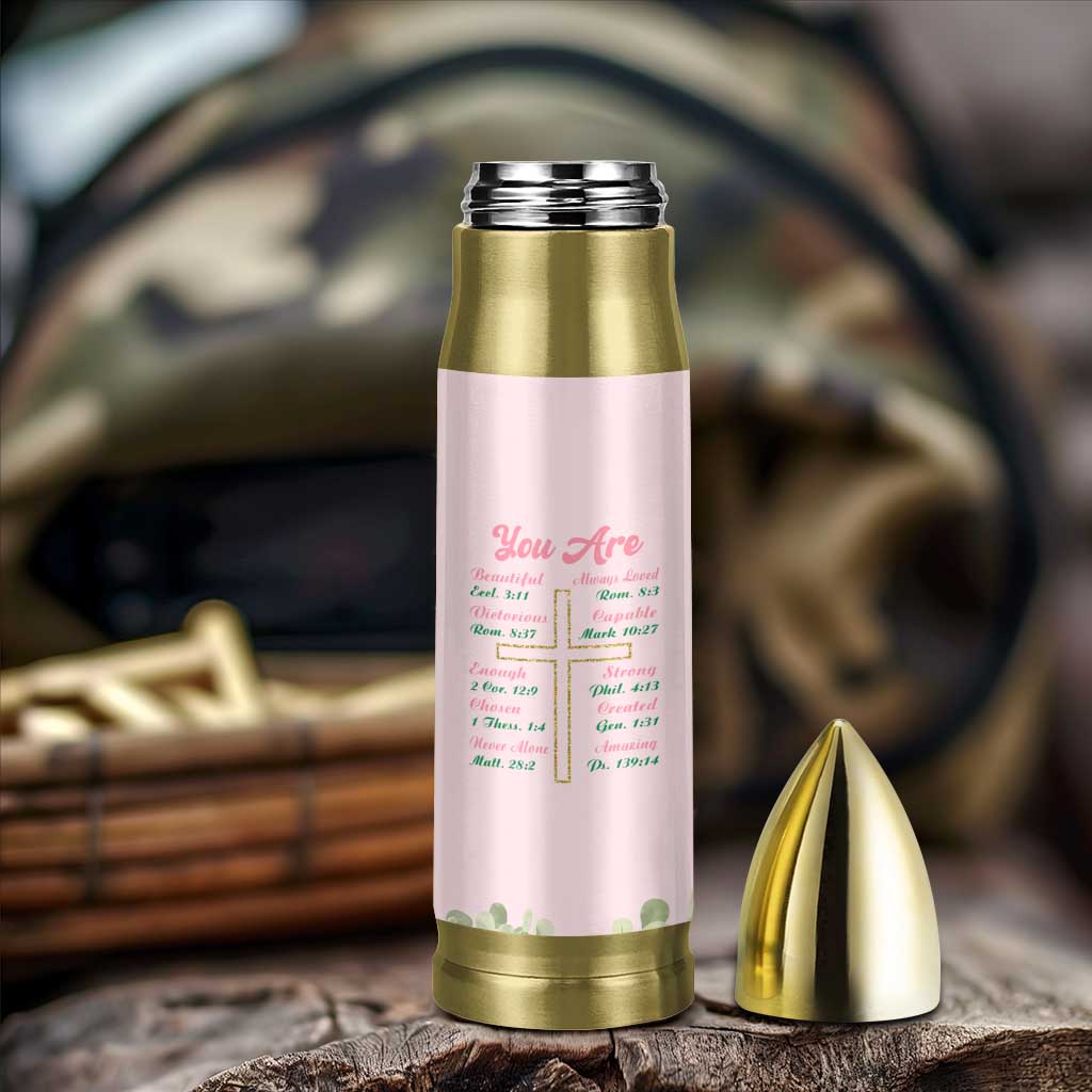 Christian Gifts Bullet Tumbler You Are Enough Inspirational Coquette Christ Cross