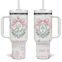 Christian Gifts Tumbler With Handle I Am A Child Of God Coquette Christ Cross - Wonder Print Shop