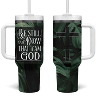 Christian Tumbler With Handle Be Still And Know That I Am God Aesthetic - Wonder Print Shop
