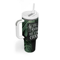 Christian Tumbler With Handle Be Still And Know That I Am God Aesthetic - Wonder Print Shop