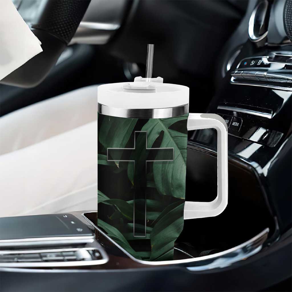 Christian Tumbler With Handle Be Still And Know That I Am God Aesthetic - Wonder Print Shop