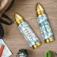 Christian Bullet Tumbler Thank God Faith Flower Christ Cross