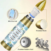 Christian Bullet Tumbler Thank God Faith Flower Christ Cross