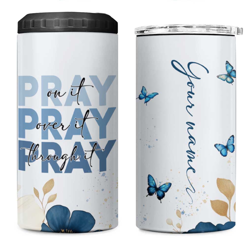 Personalized Christian Prayer 4 in 1 Can Cooler Tumbler Custom Name Pray On It Pray Over It - Wonder Print Shop