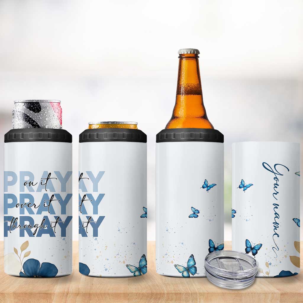 Personalized Christian Prayer 4 in 1 Can Cooler Tumbler Custom Name Pray On It Pray Over It - Wonder Print Shop
