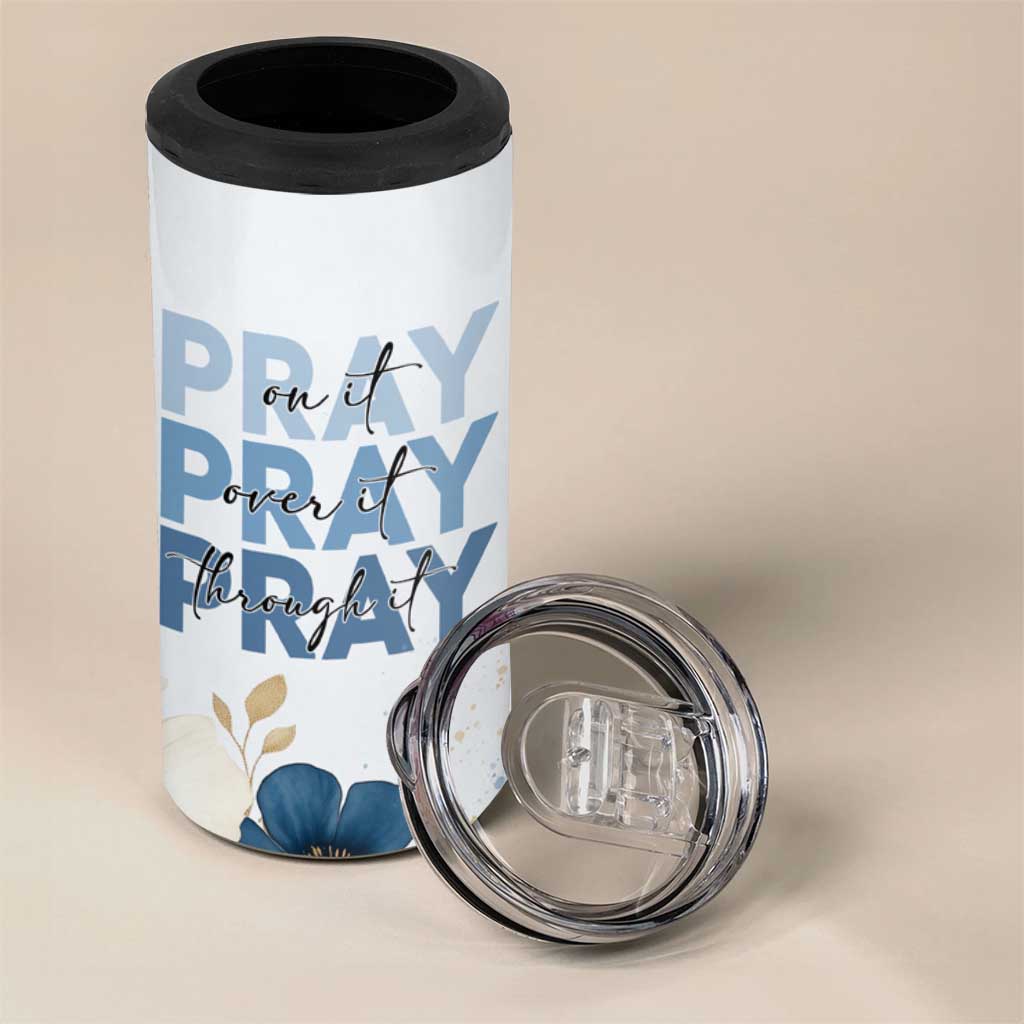 Personalized Christian Prayer 4 in 1 Can Cooler Tumbler Custom Name Pray On It Pray Over It - Wonder Print Shop
