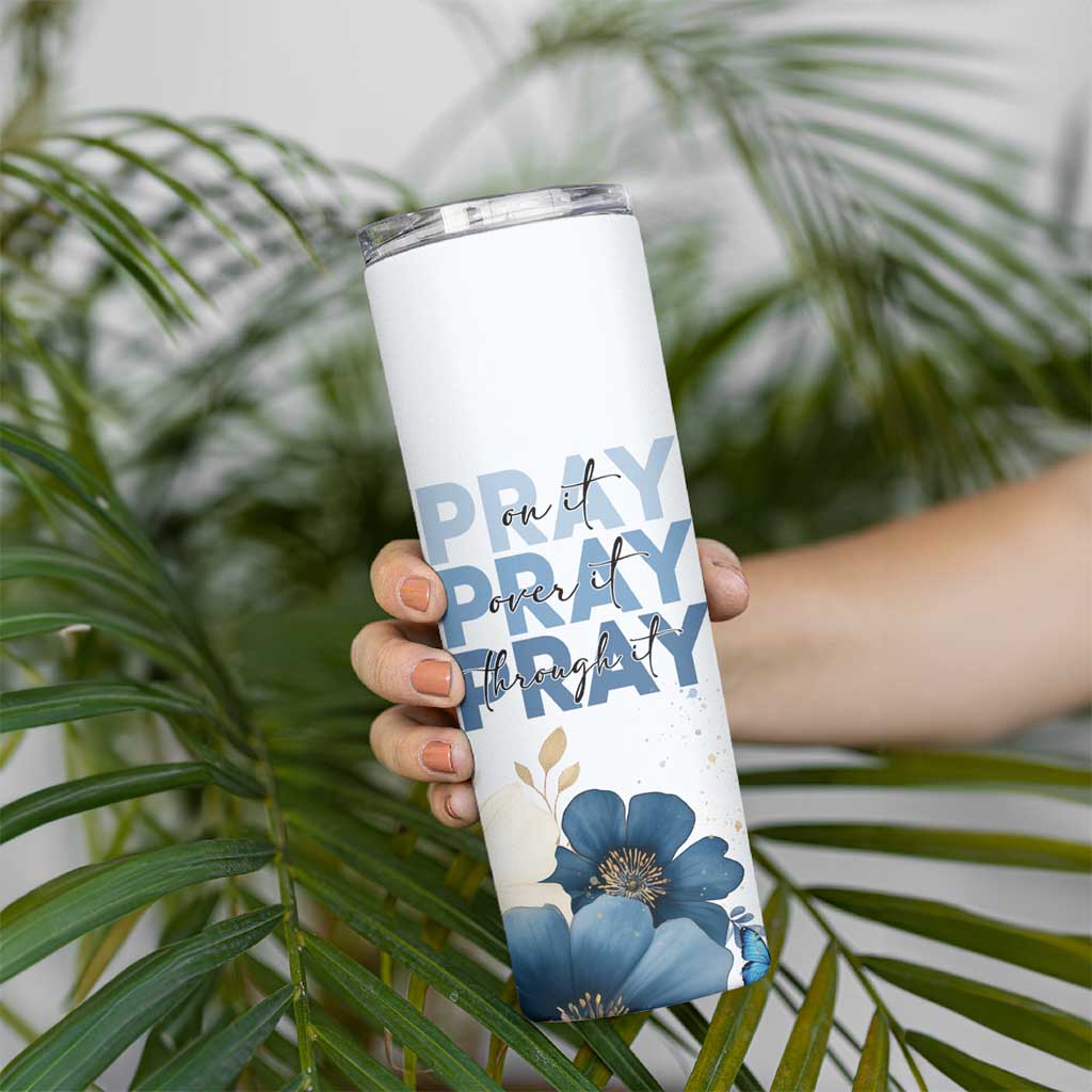 Personalized Christian Prayer Skinny Tumbler Custom Name Pray On It Pray Over It - Wonder Print Shop