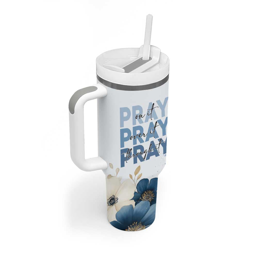 Personalized Christian Prayer Tumbler With Handle Custom Name Pray On It Pray Over It - Wonder Print Shop
