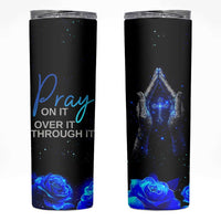 Christian Prayer Skinny Tumbler Pray On It Pray Over It Pray Through It - Wonder Print Shop