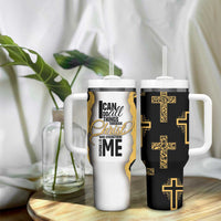 Christian Tumbler With Handle I Can Do All Things Through Christ Aesthetic - Wonder Print Shop