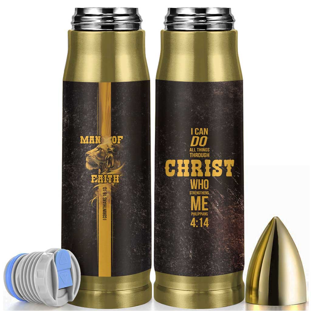 Christian Gifts For Men Bullet Tumbler Man Of Faith I Can Do All Things Through Christ