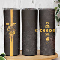Christian Gifts For Men Skinny Tumbler Man Of Faith I Can Do All Things Through Christ - Wonder Print Shop